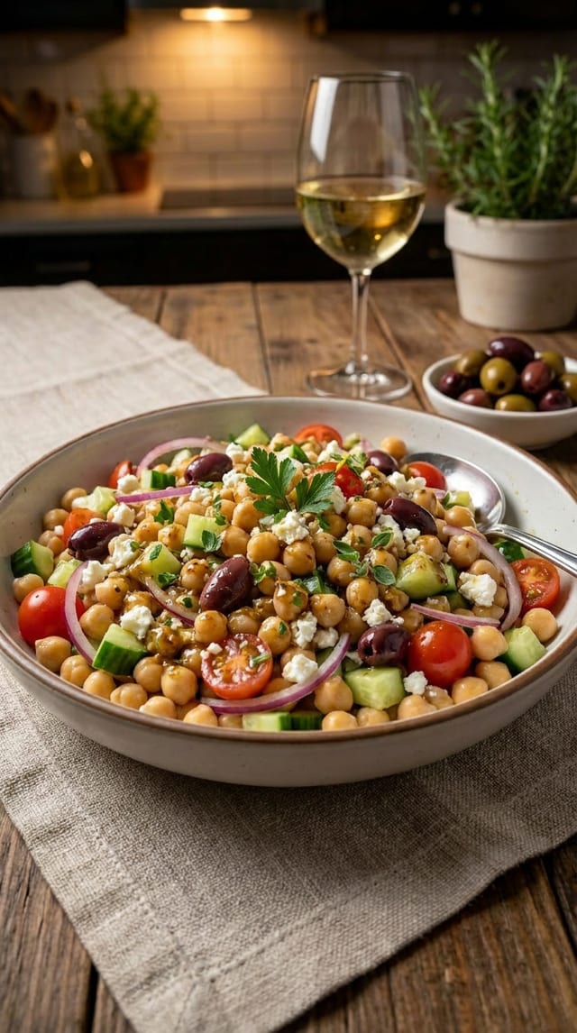 Chopped Greek Chickpea Salad