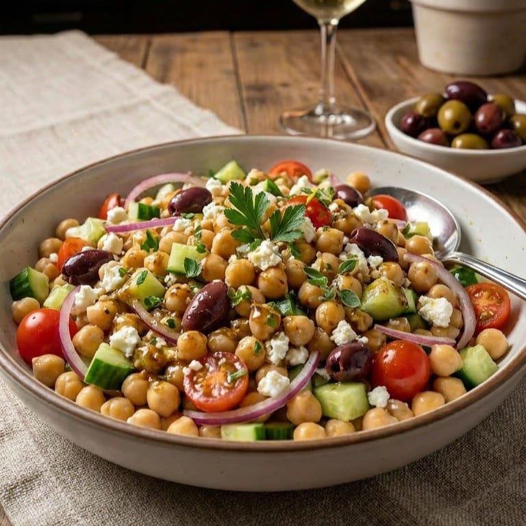Chopped Greek Chickpea Salad.